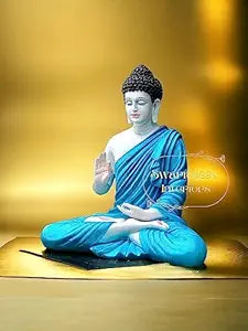 Buddha Sculpture Blue Makeup