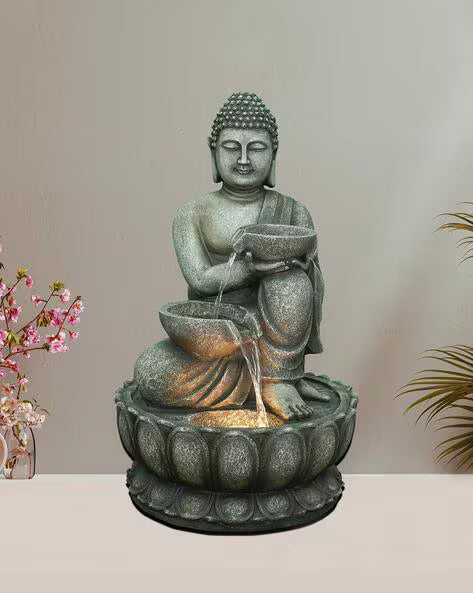 Buddha Fountain Sculpture 3 feet Antique 2