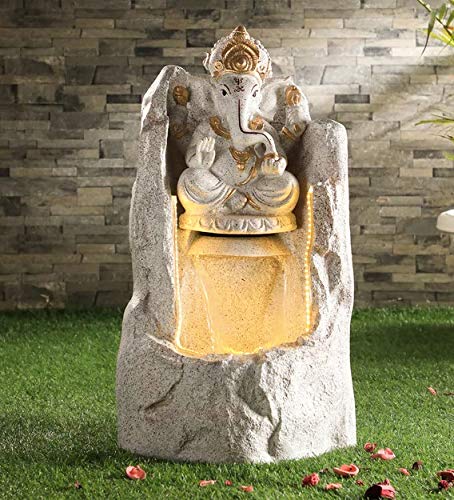 Pahad Ganesh Gannpati Fiber Indoor Outdoor Fountain