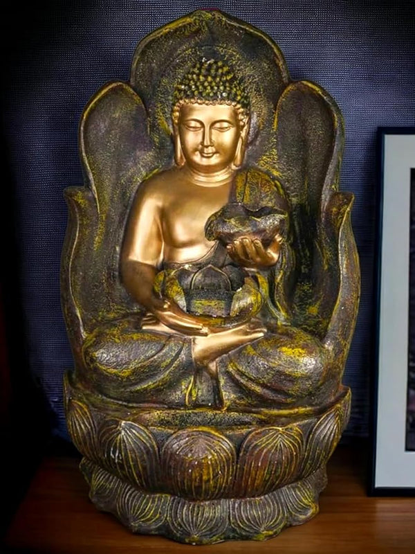 Buddha Fountain Sculpture 3 feet Antique