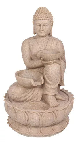 Buddha Fountain Sculpture 3 feet Peach