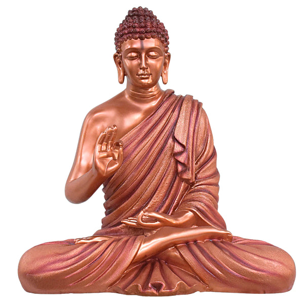 SWARNHOUSE DECORS® 2 FEET XL SIZE MEDITATING LORD BUDDHA ( COPPER )
